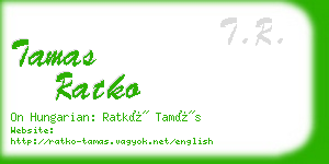 tamas ratko business card